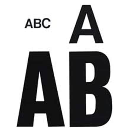 Chartpak Chartpak CHA01070 Vinyl Letters- 3in.- Black 1070